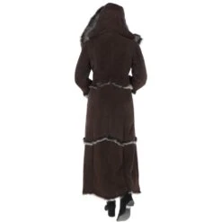 Long Length Sheepskin Coat Brown : Sophia -Luxe Style Central long length sheepskin coat brown sophia p99 25055 image