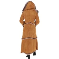 Long Length Sheepskin Coat Tan : Sophia -Luxe Style Central long length sheepskin coat tan sophia p104 25051 image