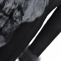 Long Length Toscana Suede Leather Coat Black : Alaska -Luxe Style Central long length toscana suede leather coat black alaska p881 3815 image