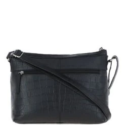 Luxury Croc Print Leather Shoulder Bag Black/croc: MC1 -Luxe Style Central luxury croc print leather shoulder bag black croc mc1 p6829 25211 image
