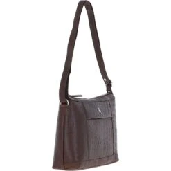 Luxury Croc Print Leather Shoulder Bag Brandy/croc: MC1 -Luxe Style Central luxury croc print leather shoulder bag brandy croc mc1 p6830 25238 image