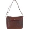 Luxury Croc Print Leather Shoulder Bag Cognac/croc: MC1 -Luxe Style Central luxury croc print leather shoulder bag cognac croc mc1 p6831 25216 image