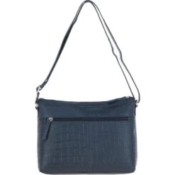 Luxury Croc Print Leather Shoulder Bag Navy/croc: MC1 -Luxe Style Central luxury croc print leather shoulder bag navy croc mc1 p6832 25228 image