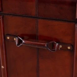 Luxury Handcrafted Leather Large Storage Trunk Cognac: SE-1454 -Luxe Style Central luxury handcrafted leather large storage trunk cognac se 1454 p6133 22016 image