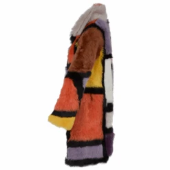 Luxury Patchwork Art Reversible Sheepskin Coat Multi : Monet -Luxe Style Central luxury patchwork art reversible sheepskin coat multi monet p1736 7596 image