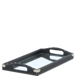 Luxury Rectangular Leather Tray Black: AGC-58 -Luxe Style Central luxury rectangular leather tray black agc 58 p7731 27989 image