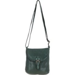 Luxury Small Leather Flight Bag Green: D-90