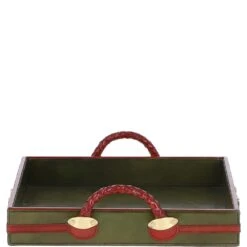 Luxury Square Leather Tray Green: TBZ1UC624 -Luxe Style Central luxury square leather tray green tbz1uc624 p7726 27968 image
