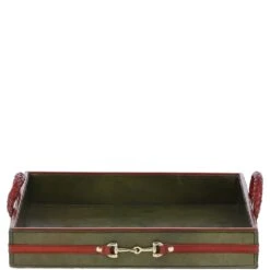 Luxury Square Leather Tray Green: TBZ1UC624 -Luxe Style Central luxury square leather tray green tbz1uc624 p7726 27970 image