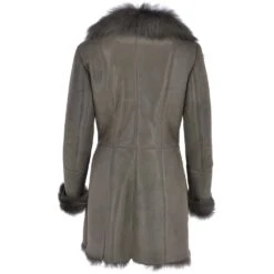 Luxury Toscana Sheepskin Coat Khaki : Calanthe -Luxe Style Central luxury toscana sheepskin coat khaki calanthe p3781 16330 image
