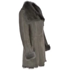 Luxury Toscana Sheepskin Coat Khaki : Calanthe -Luxe Style Central luxury toscana sheepskin coat khaki calanthe p3781 16331 image