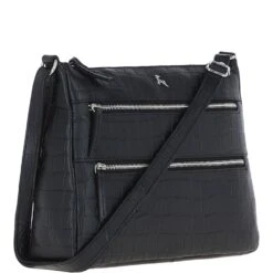 Lxlove Croc Print Leather Shoulder Bag Black/croc: MC3 -Luxe Style Central lxlove croc print leather shoulder bag black croc mc3 p6837 25181 image