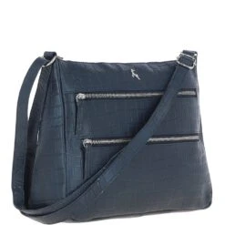 Lxlove Croc Print Leather Shoulder Bag Navy/croc: MC3 -Luxe Style Central lxlove croc print leather shoulder bag navy croc mc3 p6840 25205 image