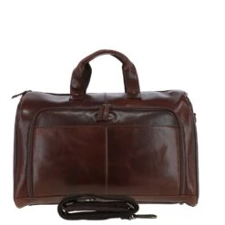 Mayfair Hi Veg Leather Flight-Cabin Weekend Holdall Tempo Brown : 8150