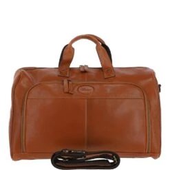 Mayfair Hi Veg Leather Flight-Cabin Weekend Holdall Tempo Tan : 8150