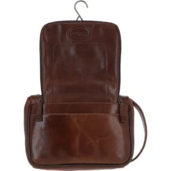 Mayfair Hi Veg Leather Hanging Wash Bag Tempo Brown : 8140 -Luxe Style Central mayfair hi veg leather hanging wash bag tempo brown 8140 p4015 17219 image