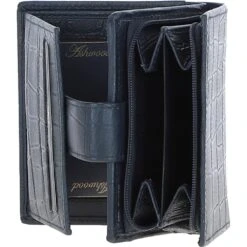 Medium Croc Print Leather Wallet Purse Navy/croc: MC7 -Luxe Style Central medium croc print leather wallet purse navy croc mc7 p6856 25350 image