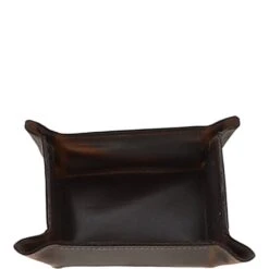 Medium Leather Tidy Tray Copper Brown : MLT