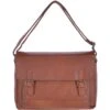 Medium Leather Vintage Wash Messenger Bag With Laptop Sleeve Tan: 1336 -Luxe Style Central medium leather vintage wash messenger bag with laptop sleeve tan 1336 p3876 16673 image