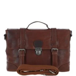 Medium Leather Work Briefcase Tan/brown : 4554