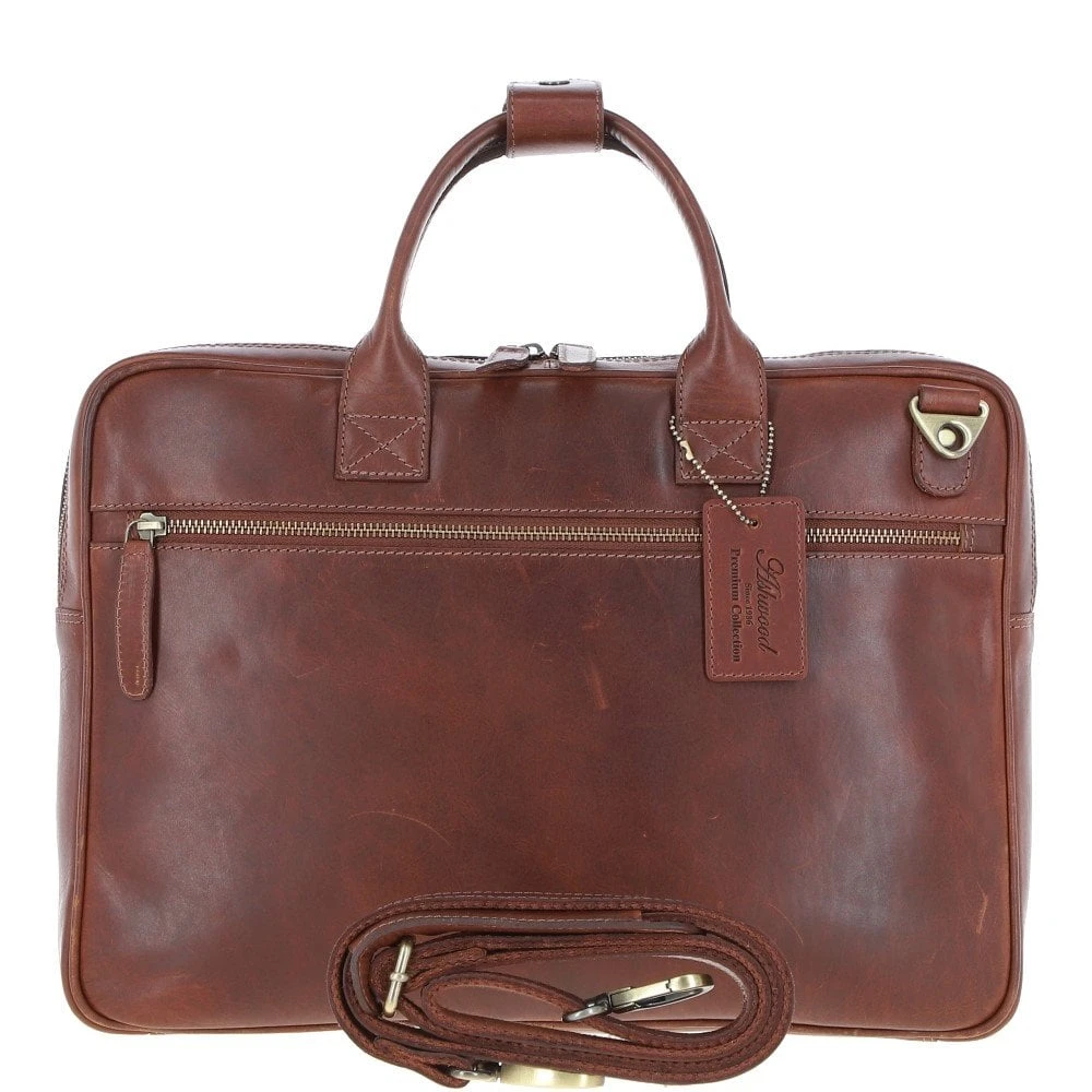 Medium Luxury Leather Ipad Work Bag Chestnut: K-46 3 Medium Luxury Leather Ipad Work Bag Chestnut: K-46