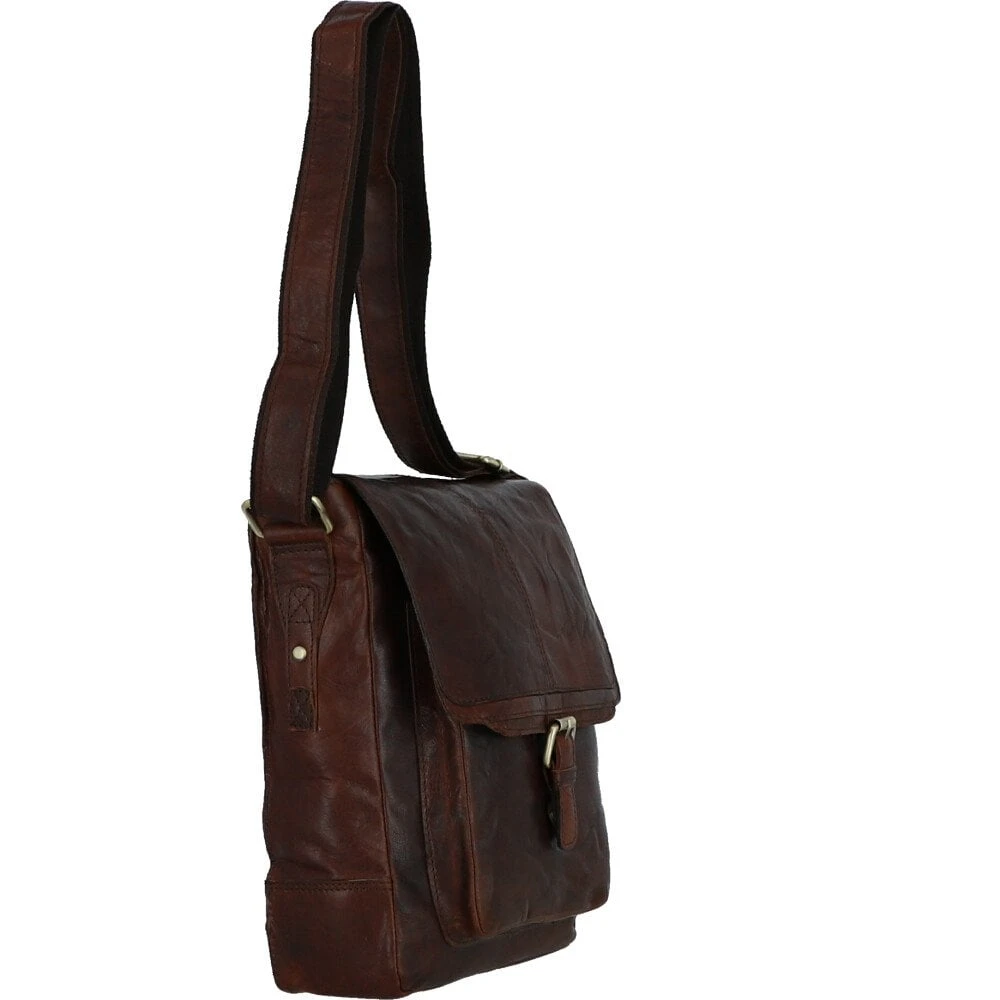 Medium Vintage Wash Leather Travel Bag Brandy: G-32 6 Medium Vintage Wash Leather Travel Bag Brandy: G-32 - Image 4