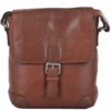 Mens 3 Pocket Luxury Small Leather Flight Bag Tan : Jack -Luxe Style Central mens 3 pocket luxury small leather flight bag tan jack p660 2691 image