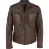 Mens Leather Biker Jacket Timber: Hartside -Luxe Style Central mens brampton leather biker jacket timber hartside p5379 19454 image