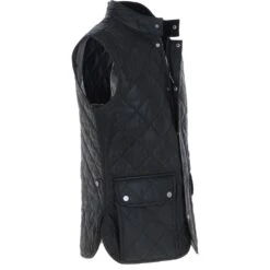 Mens Diamond Quilted Leather Gilet Black : M-15 Vest -Luxe Style Central mens diamond quilted leather gilet black m 15 vest p6872 25435 image