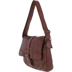 Mens Four Pocket Leather Messenger Bag Brandy : Cyrus -Luxe Style Central mens four pocket leather messenger bag brandy cyrus p6194 22296 image