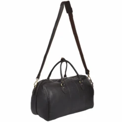 Mens Large Leather Weekend Holdall Brown/tum : Charles -Luxe Style Central mens large leather weekend holdall brown tum charles p917 3957 image