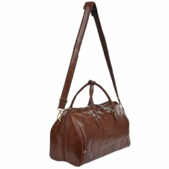 Mens Large Leather Weekend Holdall Chestnut/vt : Charles -Luxe Style Central mens large leather weekend holdall chestnut vt charles p918 3962 image