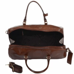 Mens Large Leather Weekend Holdall Chestnut/vt : Charles -Luxe Style Central mens large leather weekend holdall chestnut vt charles p918 3963 image