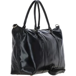 Mens Large Travel Holdall Black: Johnny -Luxe Style Central mens large travel holdall black johnny p6669 24331 image