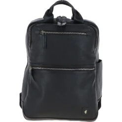 Mens Leather Backpack Black: GB Jordan