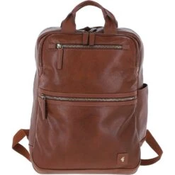 Mens Leather Backpack Chestnut: GB Jordan