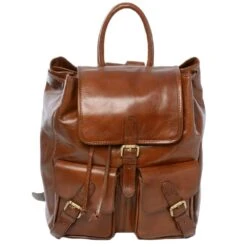 Mens Leather Backpack - Rucksack Chestnut