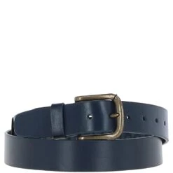 Mens Leather Belt Navy: MB-107