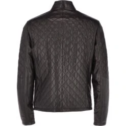 Men's Leather Biker Jacket Black : Rickon -Luxe Style Central mens leather biker jacket black rickon p3349 14695 image