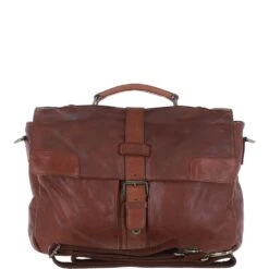 Mens Leather Briefcase Brandy : Doris