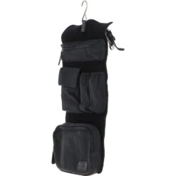 Mens Leather & Canvas Hanging Toiletry Bag Black : 7010 13 Mens Leather & Canvas Hanging Toiletry Bag Black : 7010 -Luxe Style Central mens leather canvas hanging toiletry bag black 7010 p7569 27441 image