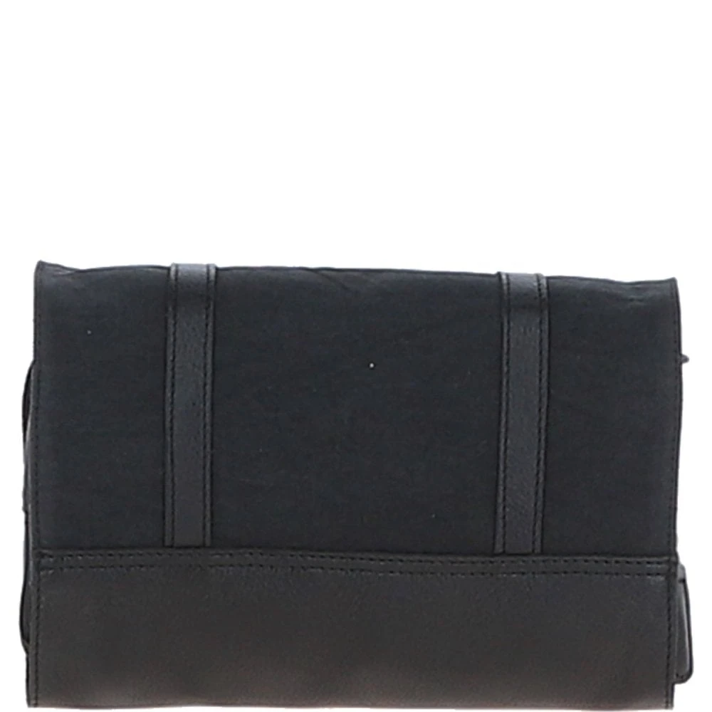 Mens Leather & Canvas Hanging Toiletry Bag Black : 7010 7 Mens Leather & Canvas Hanging Toiletry Bag Black : 7010 - Image 5