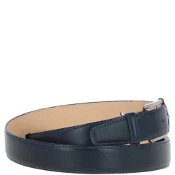 Mens Leather Chino Belt Navy: MB-102 -Luxe Style Central mens leather chino belt navy mb 102 p6826 25135 image