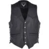 Men's Leather Embossed Laced Waistcoat Black : Live To Ride Biker Waistcoat -Luxe Style Central mens leather embossed laced waistcoat black live to ride biker waistcoat p3322 14580 image