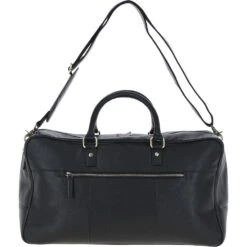 Mens Leather Holdall Weekend Bag Black: Calvin -Luxe Style Central mens leather holdall weekend bag black calvin p6348 23345 image