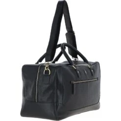 Mens Leather Holdall Weekend Bag Black: Calvin -Luxe Style Central mens leather holdall weekend bag black calvin p6348 23346 image