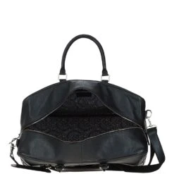 Mens Leather Holdall Weekend Bag Black: Calvin -Luxe Style Central mens leather holdall weekend bag black calvin p6348 23347 image