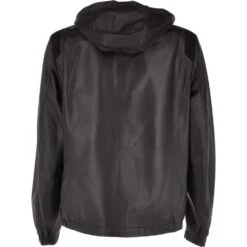 Men's Leather Hooded Bomber Jacket : Ramsay -Luxe Style Central mens leather hooded bomber jacket ramsay p3348 14699 image