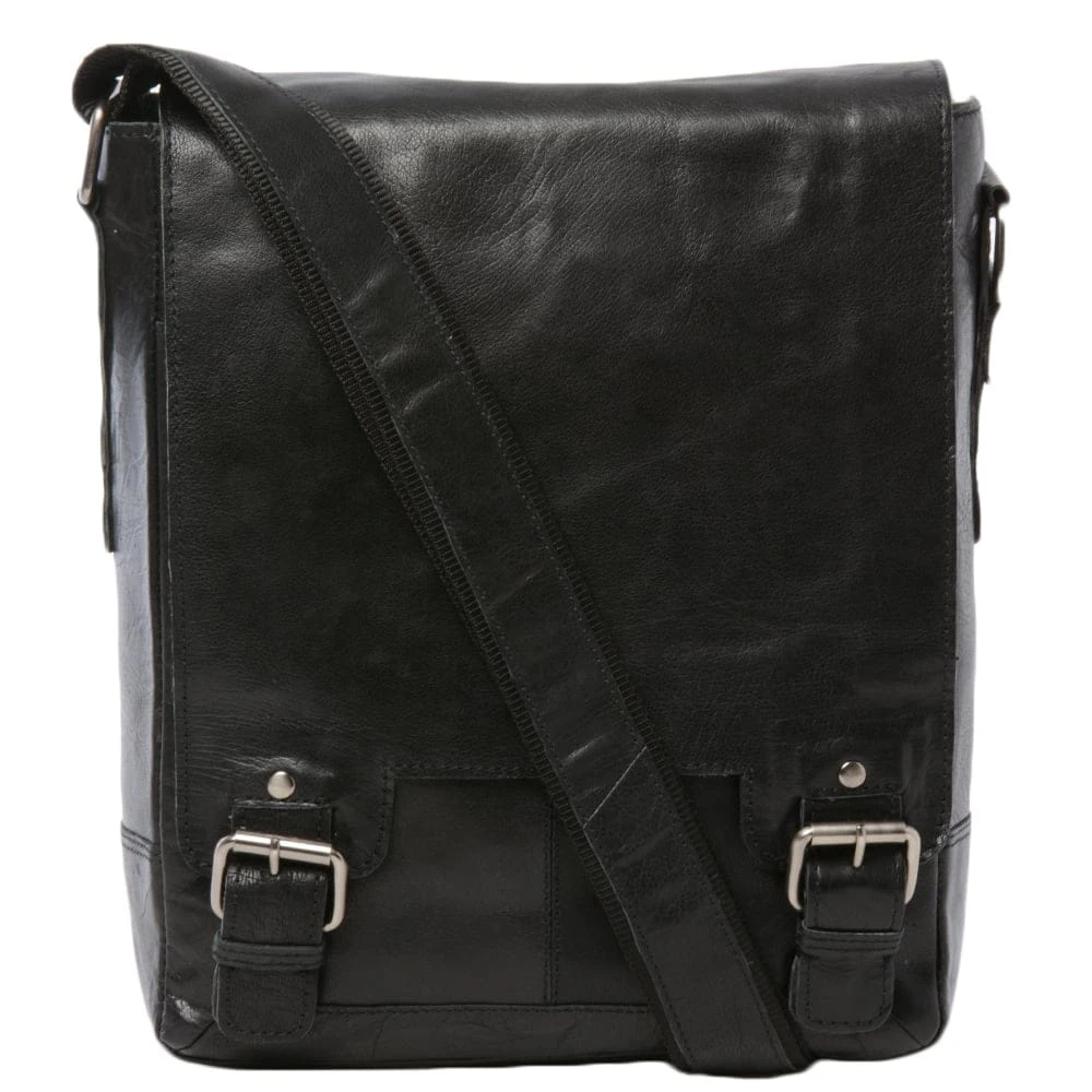 Mens Leather Ipad Messenger Bag Black/crum : 8342 3 Mens Leather Ipad Messenger Bag Black/crum : 8342