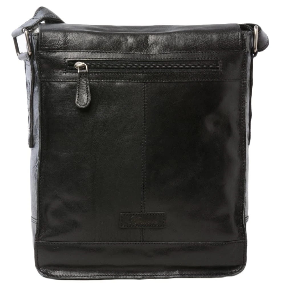 Mens Leather Ipad Messenger Bag Black/crum : 8342 5 Mens Leather Ipad Messenger Bag Black/crum : 8342 - Image 3